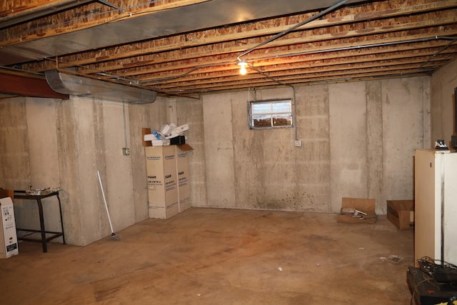 view of basement