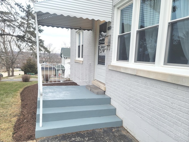 view of stairway