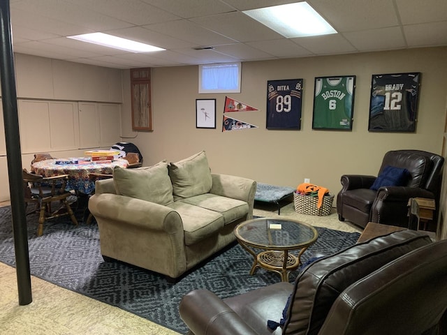 view of carpeted living room