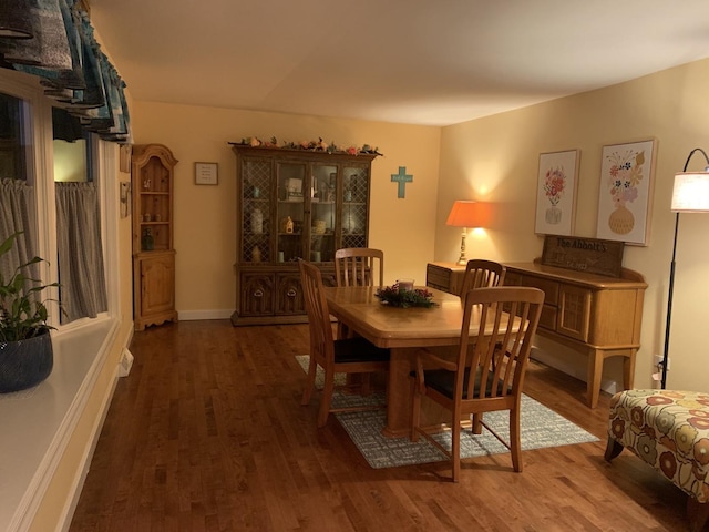 dining room featuring dark hardwood / wood-style flooring