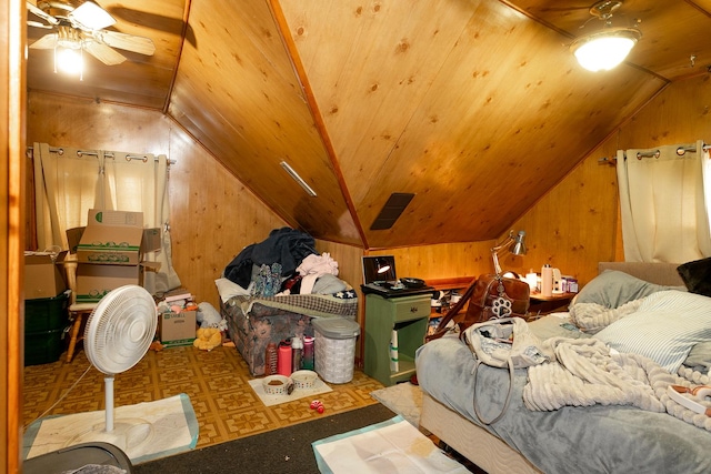 additional living space featuring wood walls, wood ceiling, and vaulted ceiling