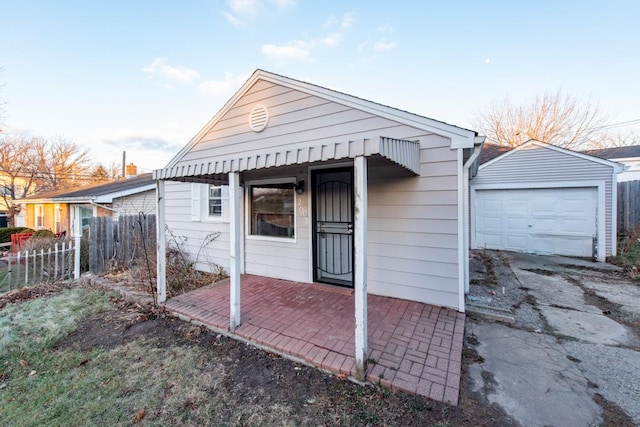 view of outdoor structure featuring a garage