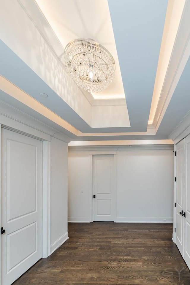 interior space featuring dark wood-type flooring