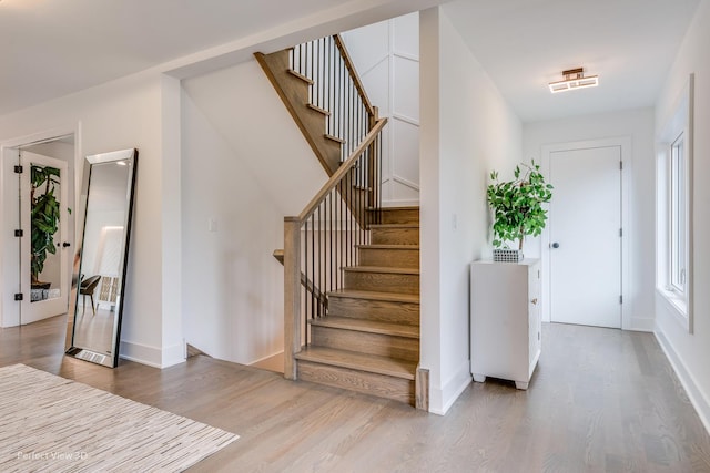 entryway featuring hardwood / wood-style floors