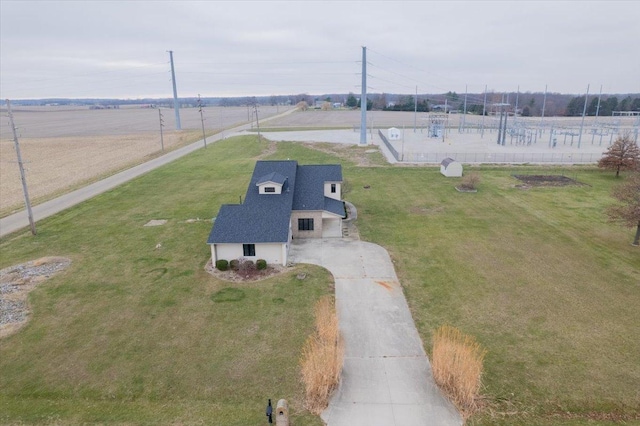 drone / aerial view featuring a rural view