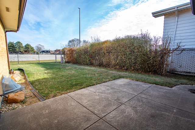 view of yard featuring a patio area