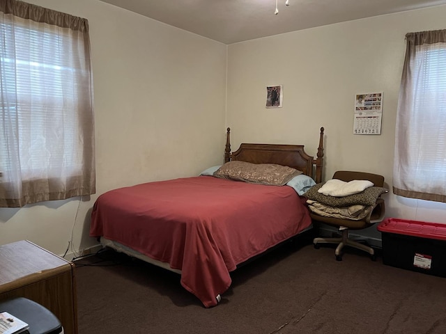 bedroom with carpet floors