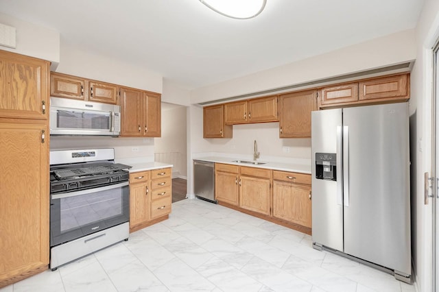 kitchen with stainless steel appliances and sink