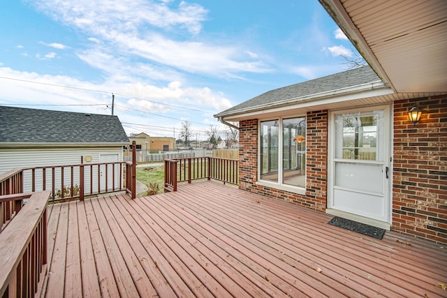 view of wooden deck