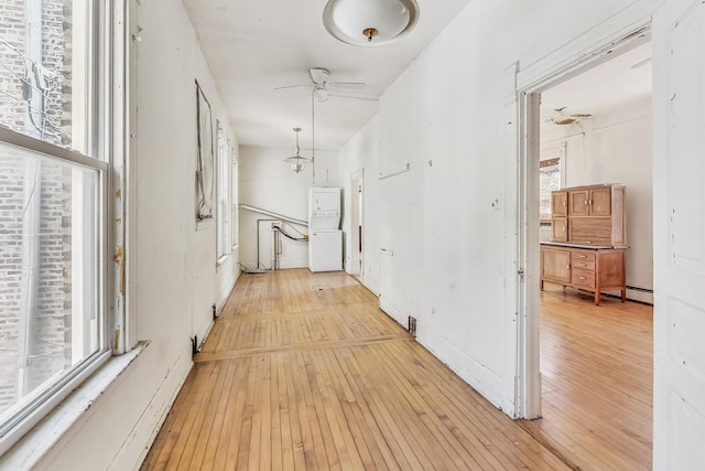 hall featuring light hardwood / wood-style flooring