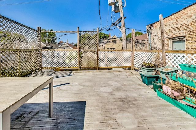 view of patio featuring a wooden deck