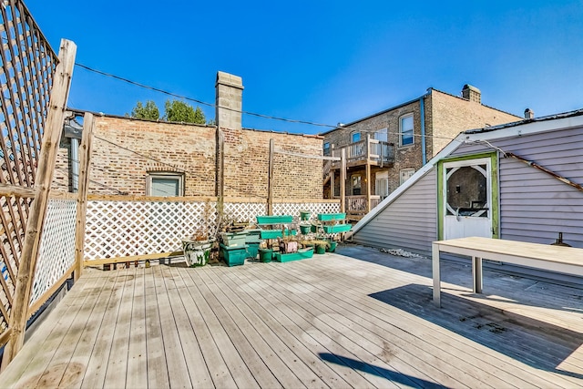 view of wooden terrace