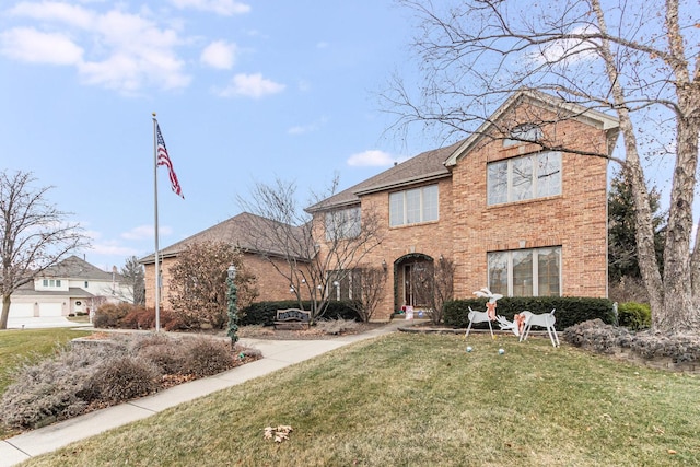 view of front property featuring a front yard