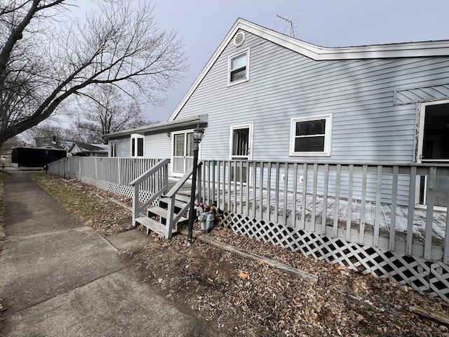 exterior space with a deck