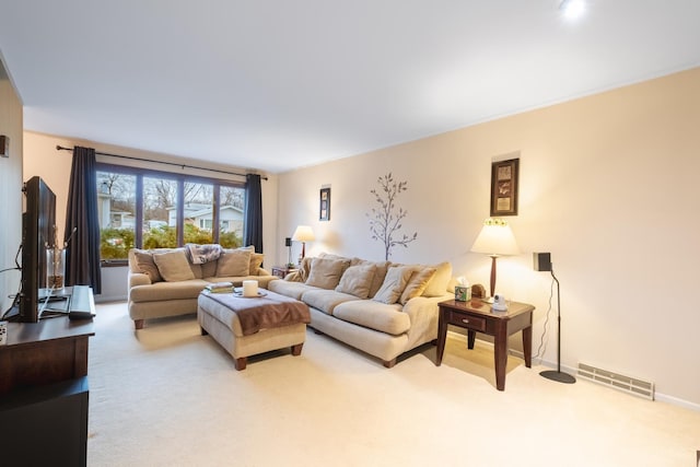 view of carpeted living room