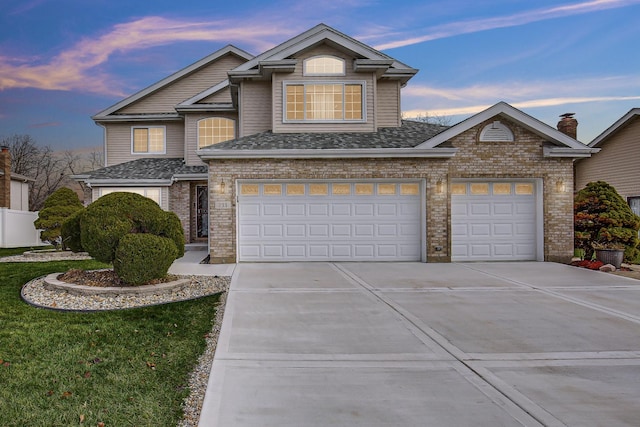 view of property featuring a garage