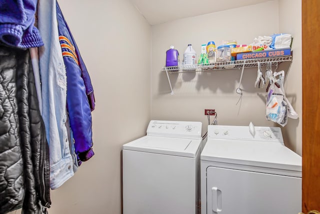 washroom featuring separate washer and dryer