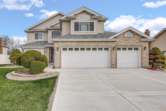 view of front property featuring a garage