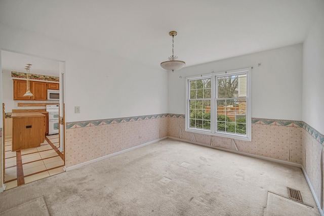 view of carpeted spare room