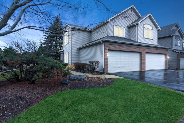 view of property exterior with a garage