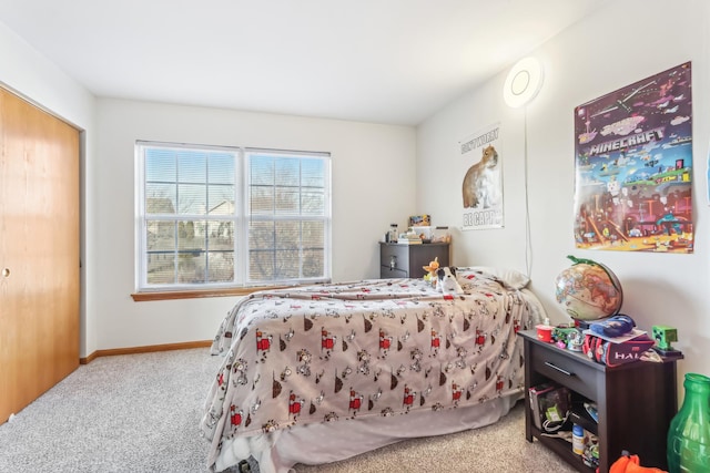 view of carpeted bedroom