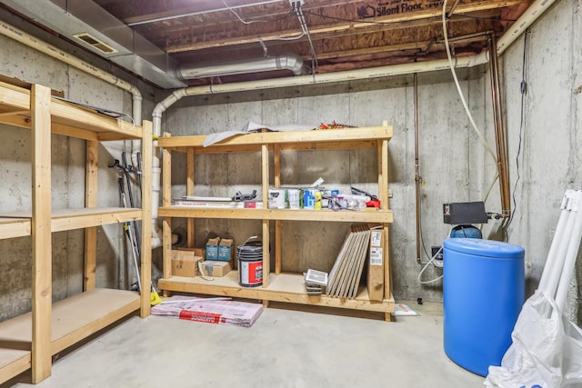 view of storage room