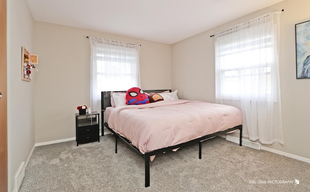 view of carpeted bedroom