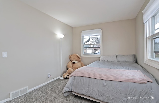 view of carpeted bedroom