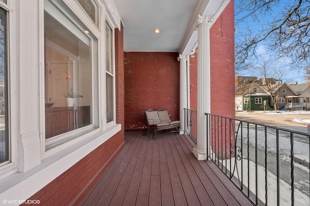 balcony featuring a residential view