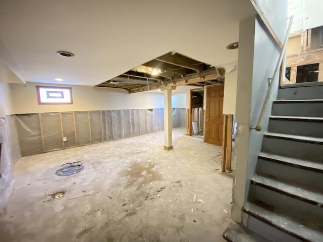 view of basement