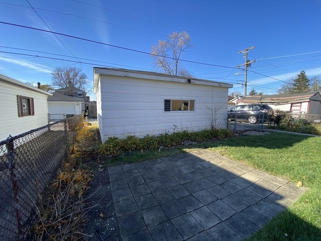 exterior space with a yard and a patio