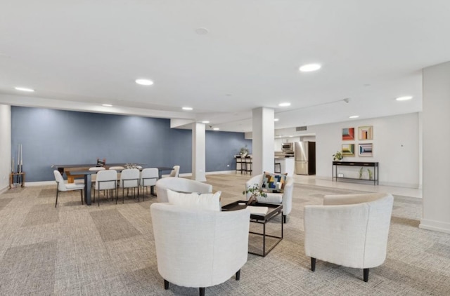 view of carpeted living room