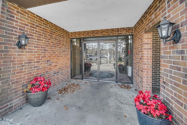 doorway to property with french doors