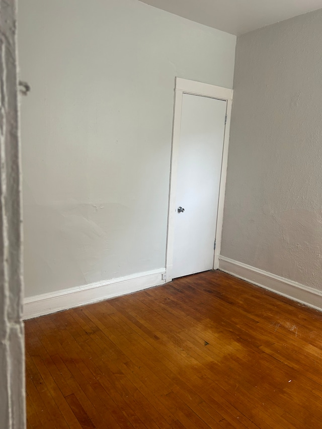 spare room with wood-type flooring