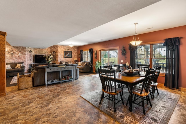 dining room with visible vents