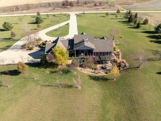 bird's eye view featuring a rural view