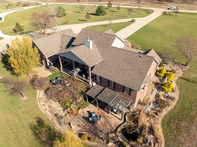 drone / aerial view featuring a rural view