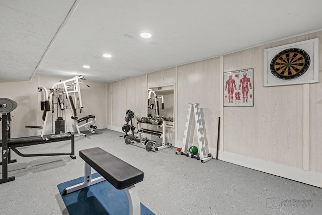 view of workout area