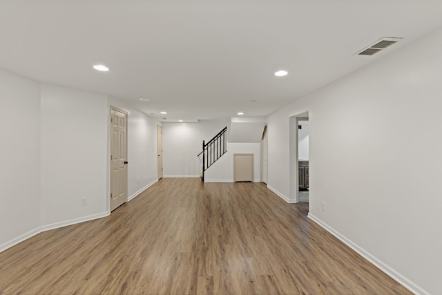 interior space featuring light hardwood / wood-style floors