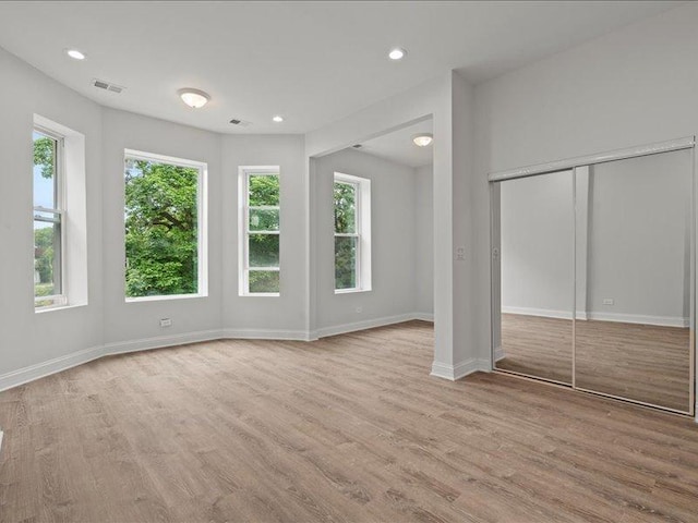 interior space featuring light wood-type flooring