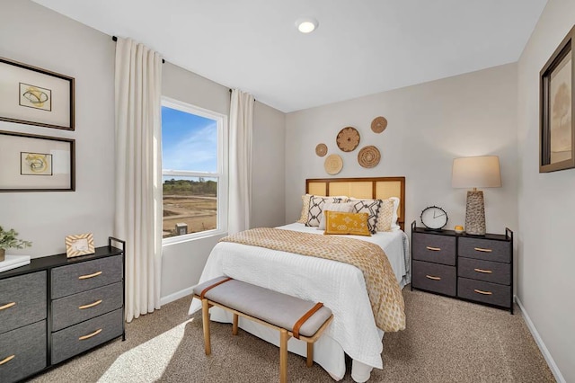 view of carpeted bedroom