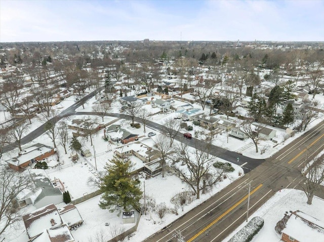 view of snowy aerial view