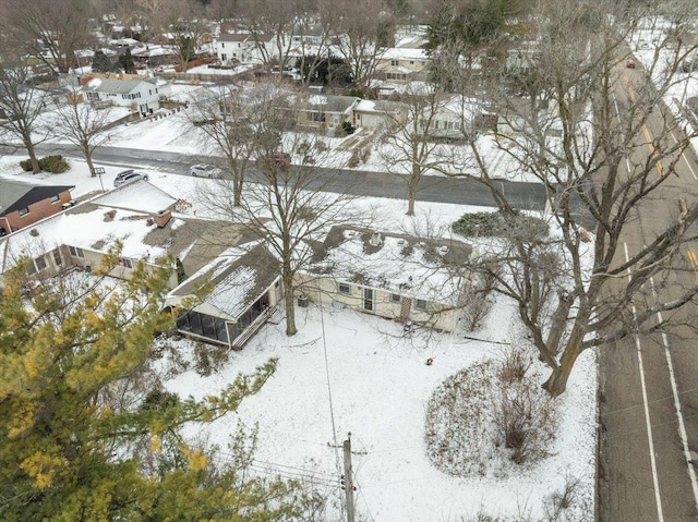 view of snowy aerial view