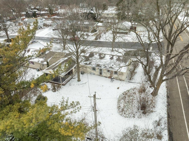 view of snowy aerial view