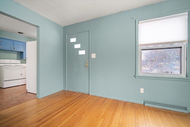 foyer with light hardwood / wood-style flooring