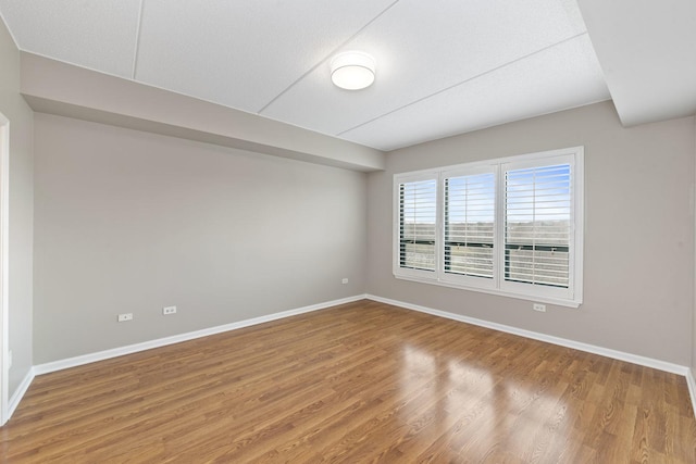 empty room with hardwood / wood-style flooring