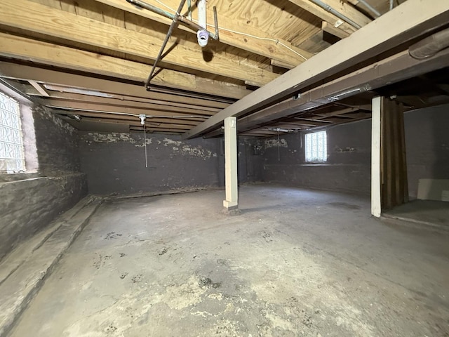 view of basement