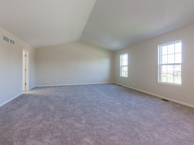 20137 Preston Ln, Lynwood, IL 60411 - empty room with vaulted ceiling and carpet floors