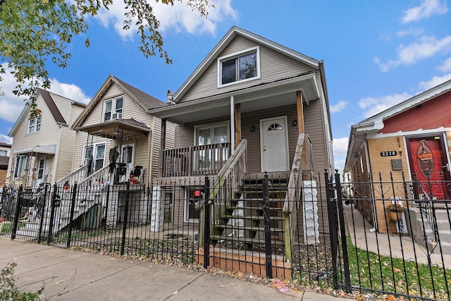 view of front of home featuring a porch