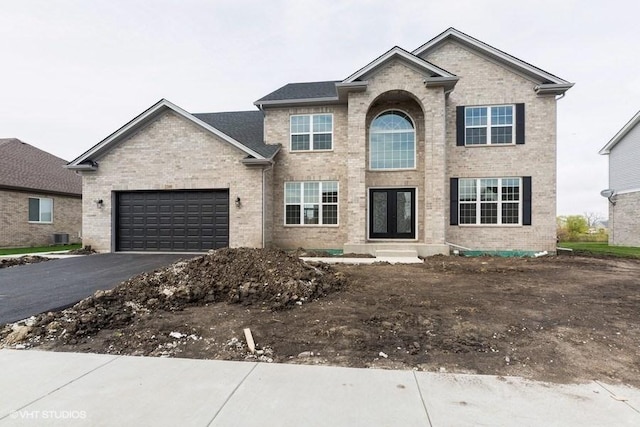 view of front facade with a garage